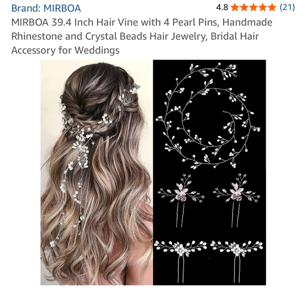 Lot of 3 Brand new Wedding Hair Vines